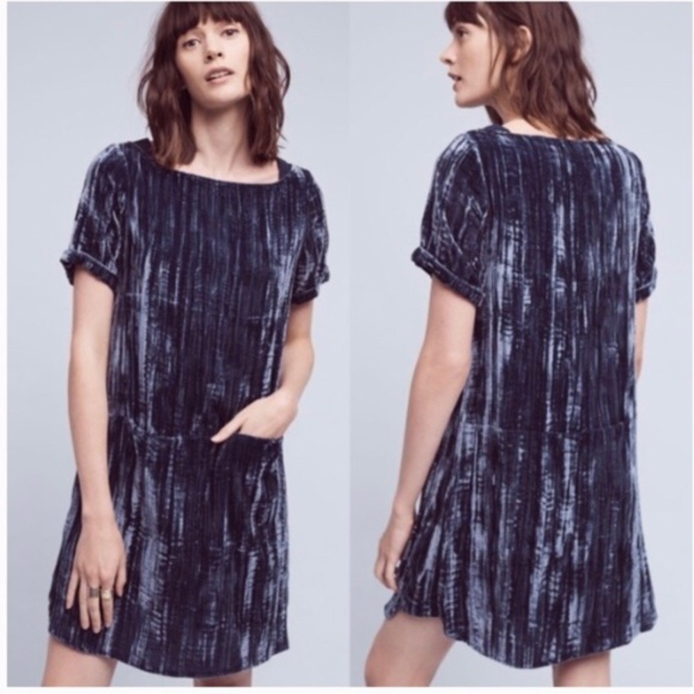 Floreat crinkled velvet dress